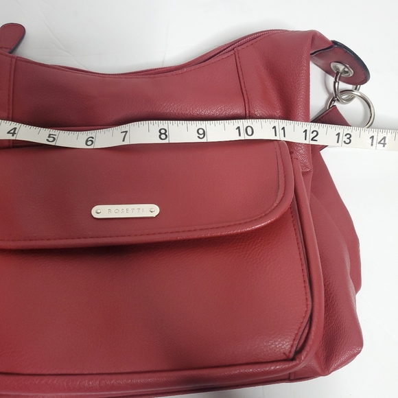 Rosetti Red Shoulder Bag Casual Chic Purse Faux Leather Hand Bag Valentines Day - Picture 5 of 12